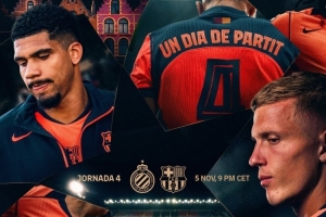 巴萨发布欧冠赛前海报：莱万、奥尔莫、阿劳霍出镜